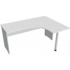 Hobis Pracovný stôl Gate, ergo, ľavý, 160x75,5x120 cm, biely/sivý