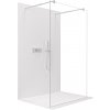 CERANO - Sprchová zástena Walk-in Onyx Duo Ľ/P - 10 mm - guľatá vzpera - chróm, transparentné sklo - 140x200 cm