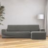Nueva Textura poťahy HARMONIA šedá sedačka s otomanom vpravo 210 - 320 cm