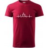 EKG hrnček kávy - Klasické pánske tričko vyššej gramáže - 3XL ( Marlboro červená )