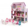 Mamido Mamido Trojposchodový domček pre bábiky s nábytkom