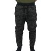 Mikbaits Tepláky Black Camou Jogger Sherpa 3XL