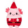 Kawaii Xmas zvieratko plyšové vo vianočnom oblečku Axelot