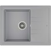 TEKA Stone 45 S-TG 1B 1D MG Tegranit drez s odkvapávaciou plochou, obojstranný, horná montáž, 650 x 510 mm, šedá metalická, 115330042
