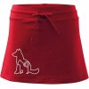 Mačkopes športová sukne two in one červená