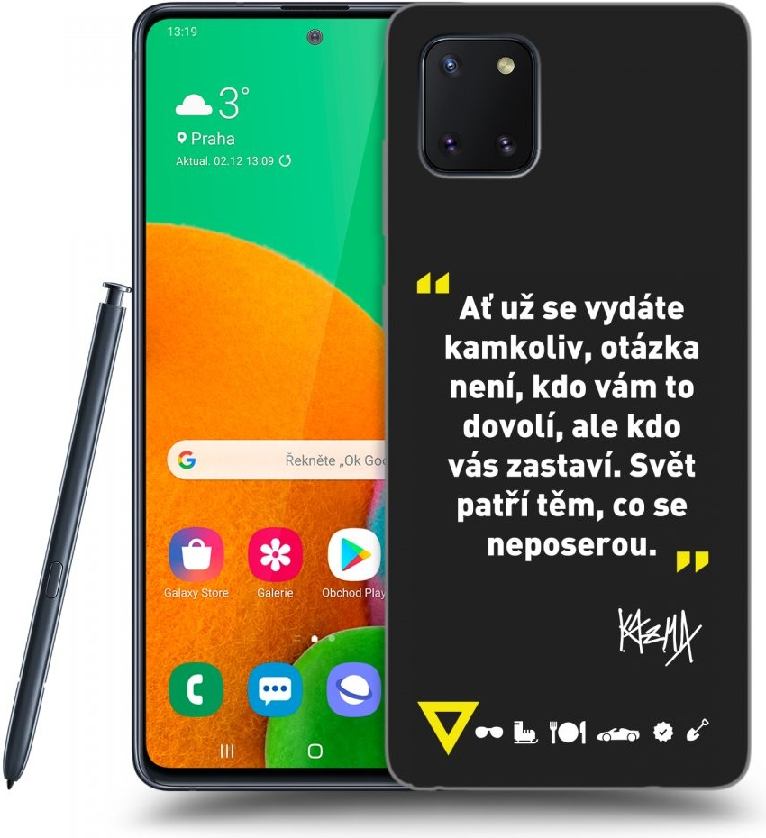 Púzdro Picasee silikónové Samsung Galaxy Note 10 Lite N770F - Kazma - SVĚT PATŘÍ TĚM, CO SE NEPOSEROU čierne