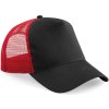 Beechfield B 640 Trucker 5 panelová COT530640y2899-black/class Černá/červená