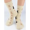 Detské - dámske froté ponožky Cats N - 31-34 / béžová