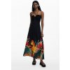 Dámské šaty DESIGUAL 25SWMW08 2000 SWIM BELICE DRESS 2000 BLACK velikost XS