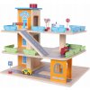 ECO TOYS dřevěná parkovací garáž s výtahem