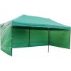 TZB Zahradný párty stan 3x6m 3 steny - zelený