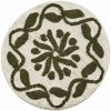 MADAM STOLTZ Kúpeľňová rohožka Round Tufted Dark Green Ø 60 cm