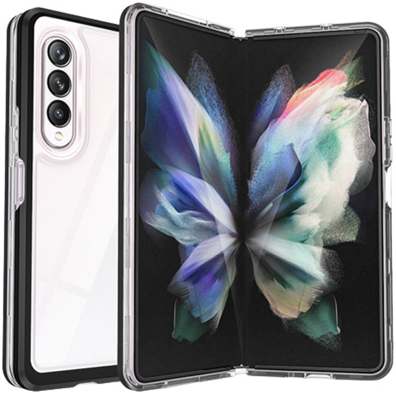 Púzdro Samsung Galaxy Z Fold 4 5G F936 Hybrid Armor 3v1 čiré-čierne