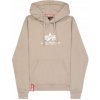 Alpha Industries dámska mikina New Basic Hoody Wmn vintage sand Farba: hnedá, piesková, Veľkosti dámske: XS