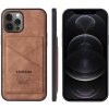 Taokkim ochranný kryt z PU kože s kapsou v retro štýle pre iPhone 12 Pro Max - hnedý - možnosť vrátiť tovar ZADARMO do 30tich dní