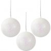 Vianočné gule biele 4 cm / 12 ks