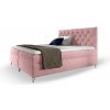 Wilsondo Čalúnená boxspring posteľ s matracom Guliette 120x200 - ružová