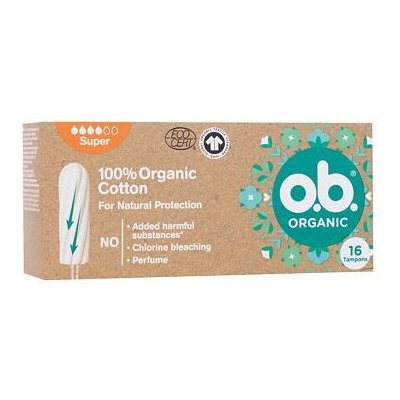 o.b. Organic Super tampony ze 100% organické bavlny 16 ks