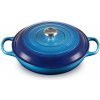 Le Creuset - Liatinový hrniec plytký 30 cm / 3,5 l azúrový