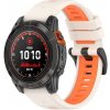 PROTEMIO 63088 SPORTY Univerzálny remienok pre Garmin Fenix 7 Pro / 7 Pro Solar / 7 Pro Sapphire biely-oranžový