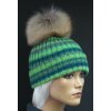 Špongr Luxusná ručne pletená čiapka 625 zelená