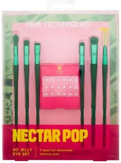 Real Techniques Nectar Pop So Jelly Eye Set 1 ks sada kartáček na řasy Spoolie RT 077 1 ks + kosmetický štětec Smudge Liner RT 073 1 ks + kosmetický štětec Instapop Crease RT 075 1