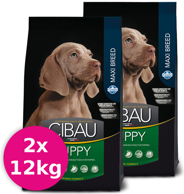 Cibau dog Puppy maxi 2 x 12 kg