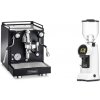 La Pavoni Cellini Classic, black + Eureka Helios 65, white