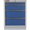 AHProfi MTGC1304 Celokovová dílenská skříňka PROFI BLUE se 4-mi šuplíky 680x458x910 mm