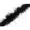 Všívacia odevná / dekoračná kožušina s dlhým chlpom šírka 6 cm - 1 m 3 čierna