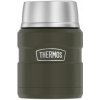 Thermos Style 470 ml se skládací lžící a šálkem vojenská zelená Zelená termoska