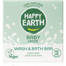 Happy Earth 100% Natural Wash & Bath Bar for Baby & Kids tuhé mydlo pre deti 50 g
