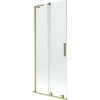 Mexen Velar L, 2-krídlová posuvná vaňová zástena 85 x 150 cm, 8mm číre sklo, zlatý matný profil, 896-085-003-01-55