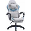 Tempo Kondela Kancelárske/herné kreslo, sivá/modrá, ZODIA