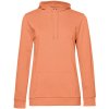 B&C Dámska mikina s kapucňou WW04W Melon Orange XS