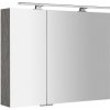 Sapho - MIRRÓ galérka s LED osvetlením, 90x70x16cm, dub strieborný