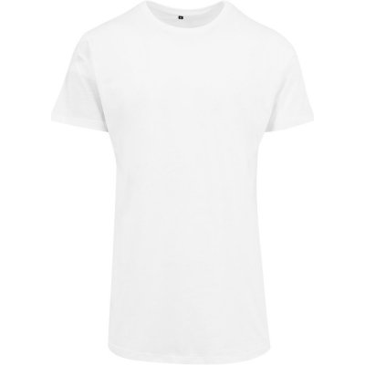 Build Your Brand pánske predĺžené tričko biele