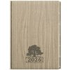 Denní diář 2026 Ctirad s výsekem Wood A5 světle hnědá
