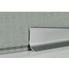 Soklové lišty hliníkové Q63 - 40 x 16,8 mm, strieborná - podlahové lišty alebo aj lišta za kuchynskú linku, EF-5487