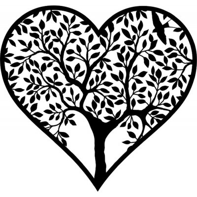 Strom v srdci - nalepovacie tetovanie