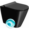 GSI KUBE X WC misa stojaca, Swirlflush, 36x55cm, spodný/zadný odpad, čierna dual-mat SPH 941026