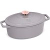 Ťažký liatinový oválny hrniec s vekom 4,65 L Berlingerhaus Taupe Collection BH-6541