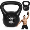 Kettlebell činka 12 kg na cvičenie, čierna