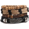 Sada 4 kusov pánskych náramkov Feather of dream