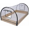 HI Mini Skleník Stabilný Drevený Rám 120x80x50cm s Pevným PVC Krytom