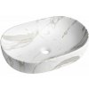SAPHO CALEO keramické umývadlo na dosku, 60x42cm, bianco carrara CA590BC