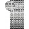 Plech pozinkovaný, 2000 x 1000 x 1,2 mm, 3D vzor štvorec