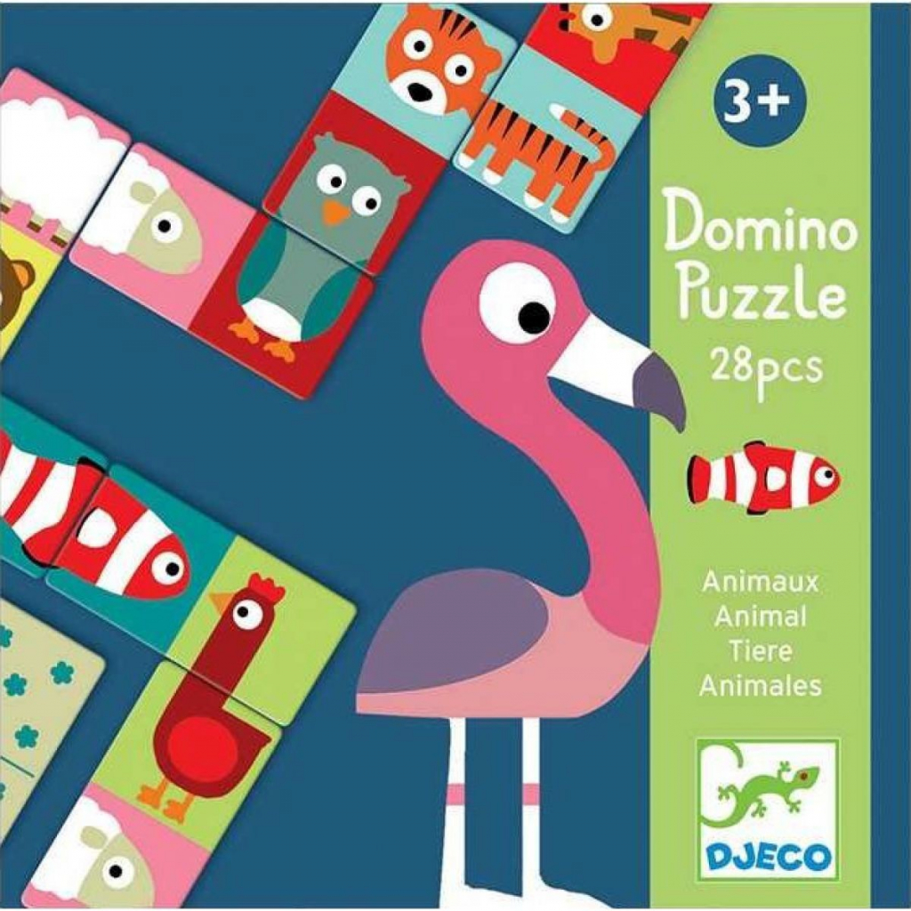 Djeco Domino puzzle Zvieratká