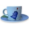 NICI Germany Šálky na kávu NICI sada 2 ks 5,5 cm 6,5 cm Hrošík