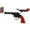 Teddies Revolver pistole na kapsle 8 ran plast 20cm na kartě 15x25x3cm